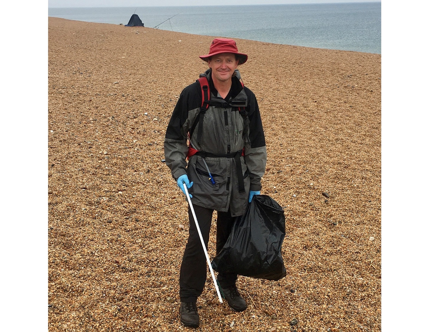 roy on beach clean